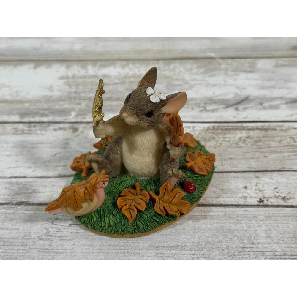 Charming Tails Maxine's Leaf Collection 1997 Club 98701‎ Mouse Fitz Floyd Boxed